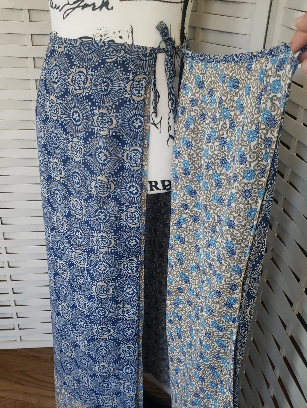 Oilily Sleeveless Blue Printed Maxi Skirt Set